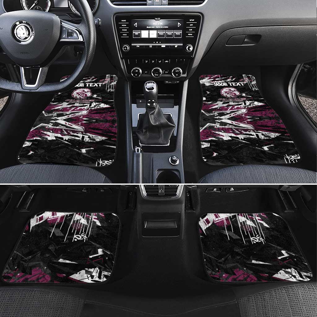 Personalized Manly Warringah Sea Eagles Car Mats Graffiti Grunge Abstract Urban Street Style Design