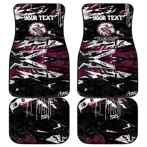 Personalized Manly Warringah Sea Eagles Car Mats Graffiti Grunge Abstract Urban Street Style Design