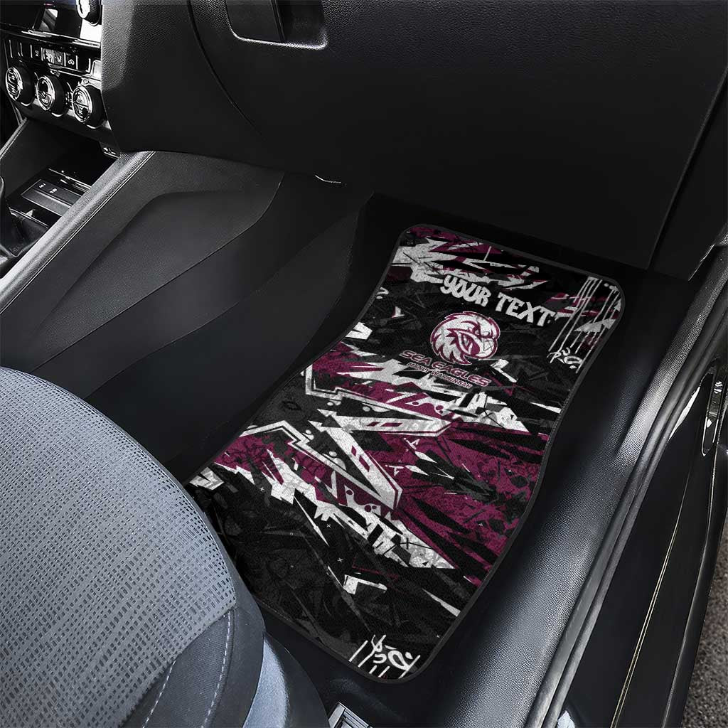 Personalized Manly Warringah Sea Eagles Car Mats Graffiti Grunge Abstract Urban Street Style Design