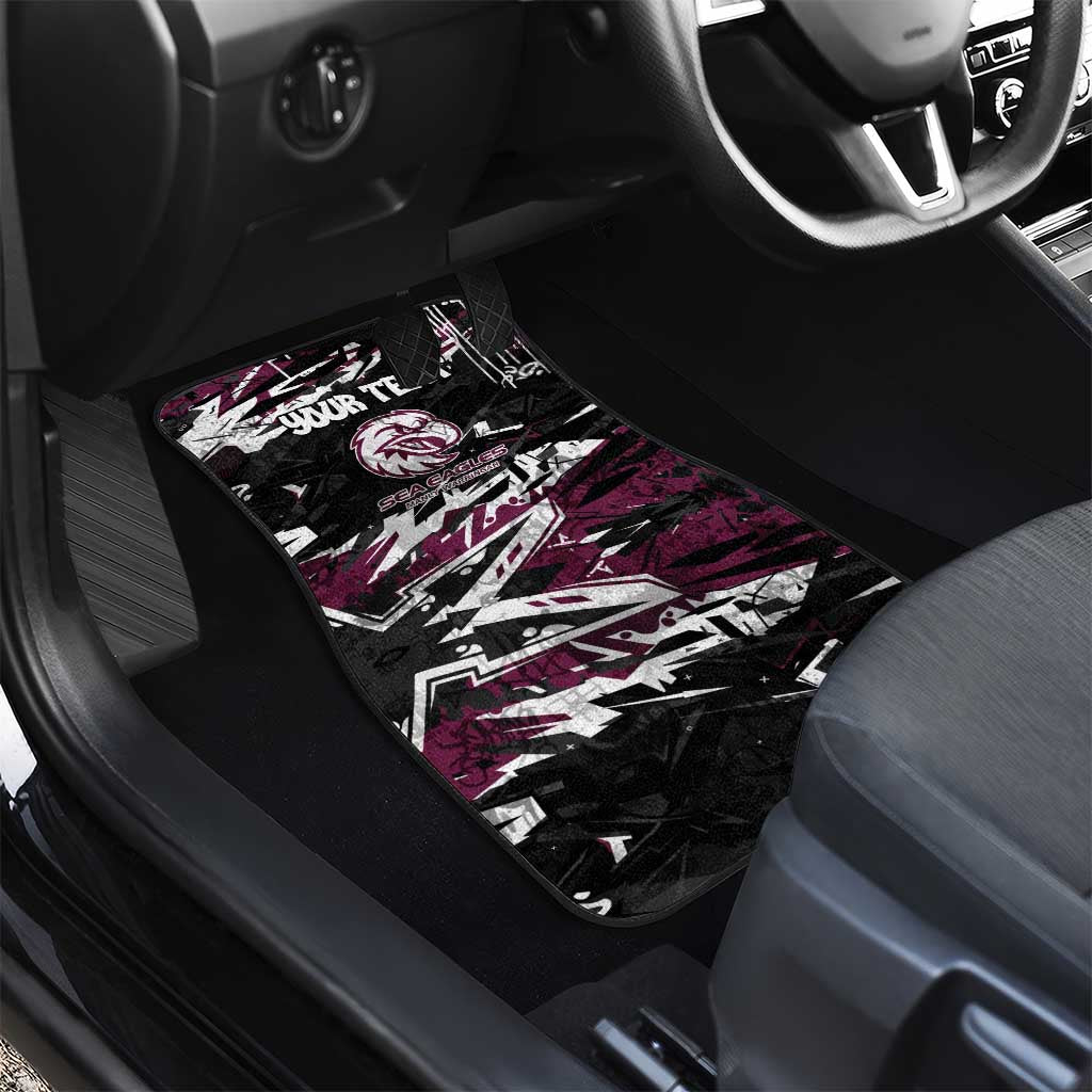 Personalized Manly Warringah Sea Eagles Car Mats Graffiti Grunge Abstract Urban Street Style Design