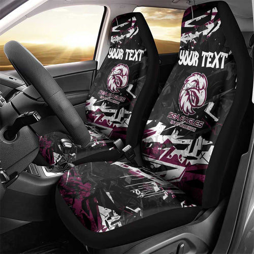 Personalized Manly Warringah Sea Eagles Car Seat Cover Graffiti Grunge Abstract Urban Street Style Design