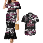 Personalized Manly Warringah Sea Eagles Couples Matching Mermaid Dress and Hawaiian Shirt Graffiti Grunge Abstract Urban Street Style Design