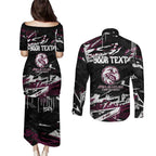Personalized Manly Warringah Sea Eagles Couples Matching Puletasi and Long Sleeve Button Shirt Graffiti Grunge Abstract Urban Street Style Design
