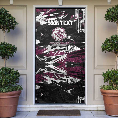 Personalized Manly Warringah Sea Eagles Door Cover Graffiti Grunge Abstract Urban Street Style Design