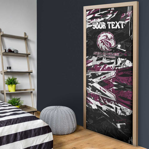 Personalized Manly Warringah Sea Eagles Door Cover Graffiti Grunge Abstract Urban Street Style Design