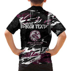 Personalized Manly Warringah Sea Eagles Family Matching Mermaid Dress and Hawaiian Shirt Graffiti Grunge Abstract Urban Street Style Design