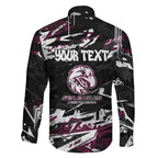 Personalized Manly Warringah Sea Eagles Family Matching Mermaid Dress and Hawaiian Shirt Graffiti Grunge Abstract Urban Street Style Design