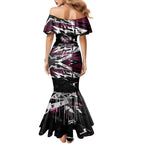 Personalized Manly Warringah Sea Eagles Family Matching Mermaid Dress and Hawaiian Shirt Graffiti Grunge Abstract Urban Street Style Design