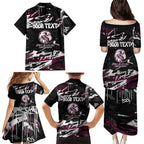 Personalized Manly Warringah Sea Eagles Family Matching Puletasi and Hawaiian Shirt Graffiti Grunge Abstract Urban Street Style Design