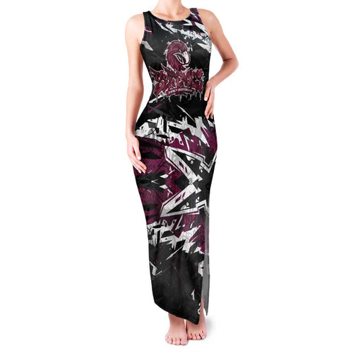 Personalized Manly Warringah Sea Eagles Family Matching Tank Maxi Dress and Hawaiian Shirt Graffiti Grunge Abstract Urban Street Style Design