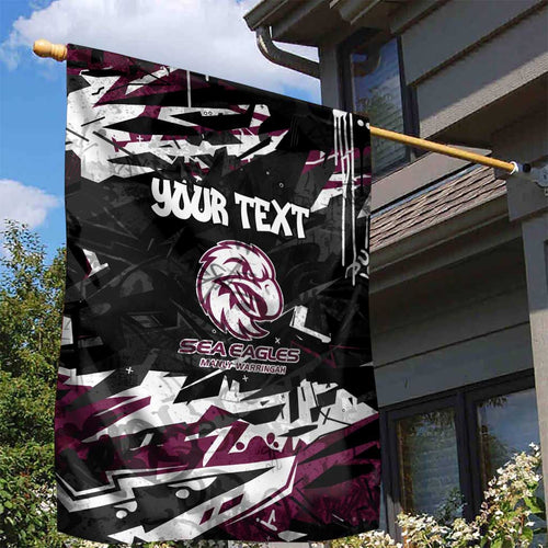 Personalized Manly Warringah Sea Eagles Garden Flag Graffiti Grunge Abstract Urban Street Style Design