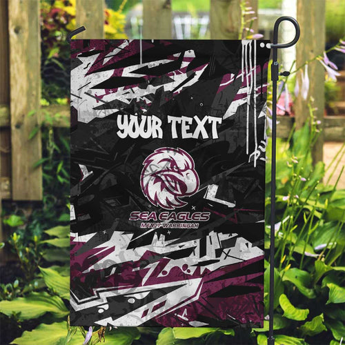Personalized Manly Warringah Sea Eagles Garden Flag Graffiti Grunge Abstract Urban Street Style Design