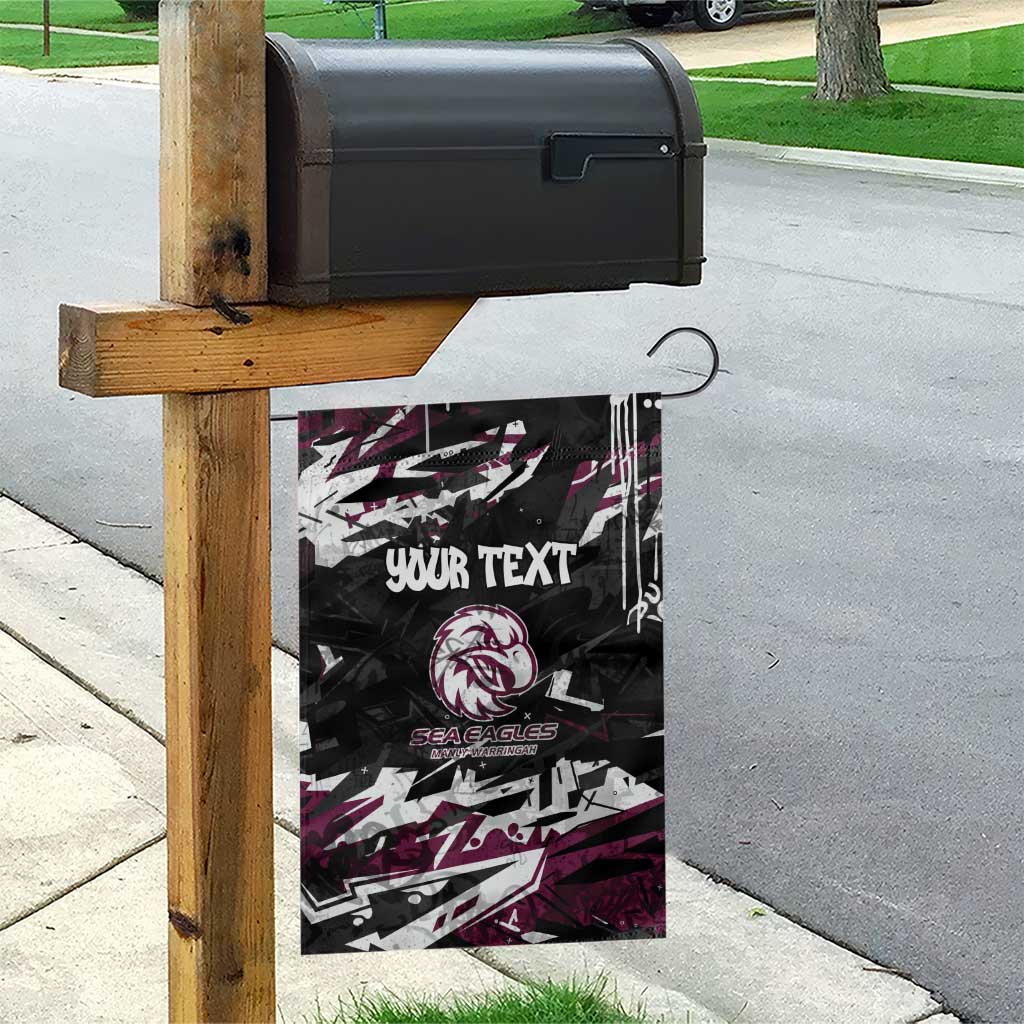 Personalized Manly Warringah Sea Eagles Garden Flag Graffiti Grunge Abstract Urban Street Style Design