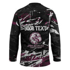 Personalized Manly Warringah Sea Eagles Hockey Jersey Graffiti Grunge Abstract Urban Street Style Design