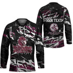 Personalized Manly Warringah Sea Eagles Hockey Jersey Graffiti Grunge Abstract Urban Street Style Design