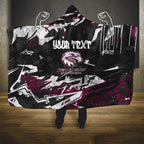 Personalized Manly Warringah Sea Eagles Hooded Blanket Graffiti Grunge Abstract Urban Street Style Design