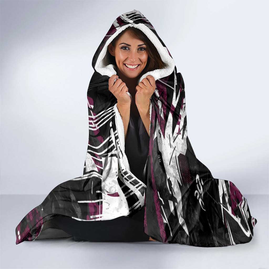 Personalized Manly Warringah Sea Eagles Hooded Blanket Graffiti Grunge Abstract Urban Street Style Design