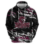 Personalized Manly Warringah Sea Eagles Hoodie Graffiti Grunge Abstract Urban Street Style Design