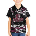 Personalized Manly Warringah Sea Eagles Kid Hawaiian Shirt Graffiti Grunge Abstract Urban Street Style Design