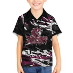 Personalized Manly Warringah Sea Eagles Kid Hawaiian Shirt Graffiti Grunge Abstract Urban Street Style Design