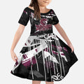 Personalized Manly Warringah Sea Eagles Kid Short Sleeve Dress Graffiti Grunge Abstract Urban Street Style Design