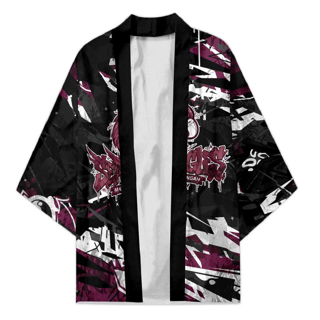 Personalized Manly Warringah Sea Eagles Kimono Graffiti Grunge Abstract Urban Street Style Design