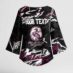 Personalized Manly Warringah Sea Eagles Kimono Sleeve Blouse Graffiti Grunge Abstract Urban Street Style Design