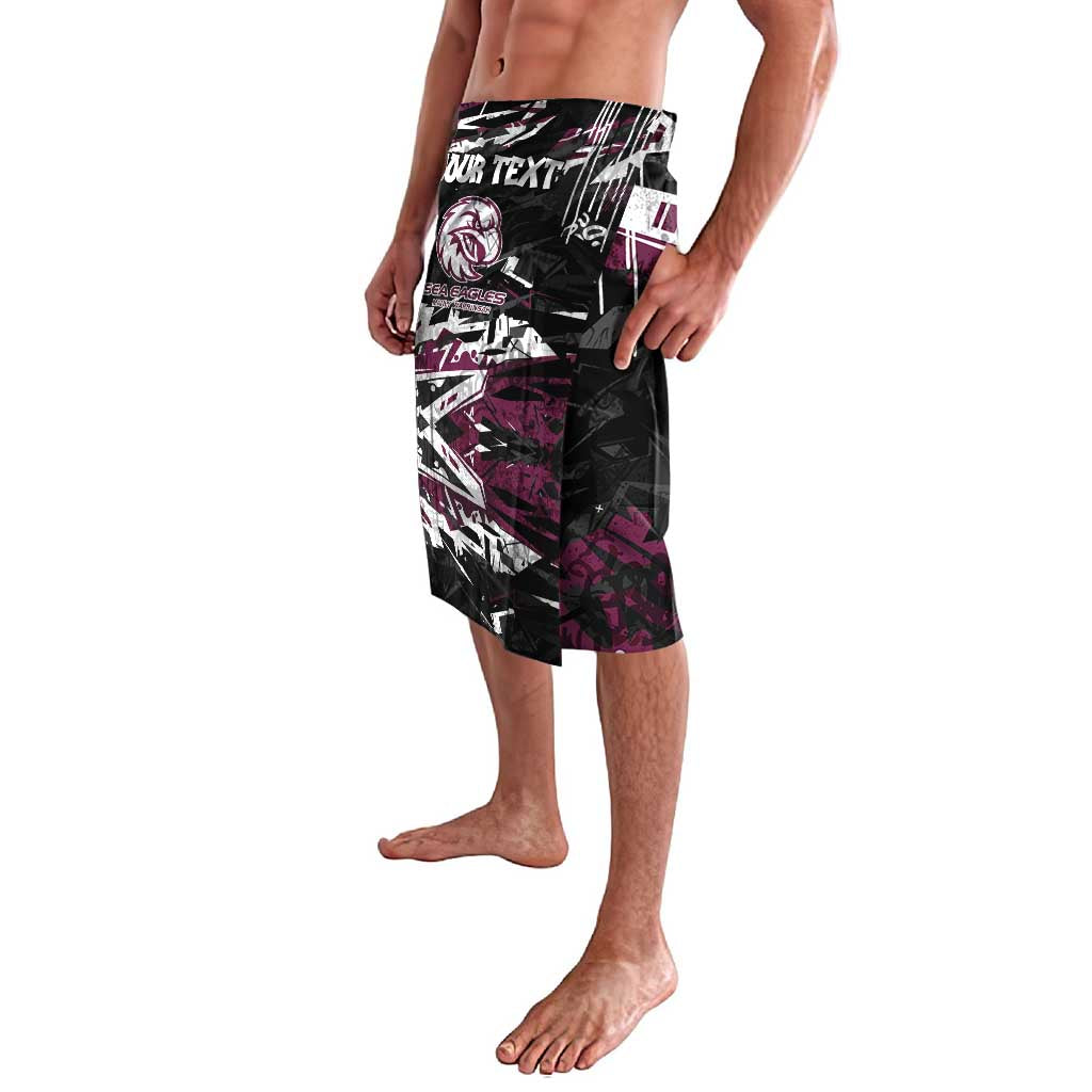 Personalized Manly Warringah Sea Eagles Lavalava Graffiti Grunge Abstract Urban Street Style Design