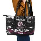 Personalized Manly Warringah Sea Eagles Leather Tote Bag Graffiti Grunge Abstract Urban Street Style Design