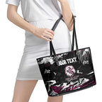 Personalized Manly Warringah Sea Eagles Leather Tote Bag Graffiti Grunge Abstract Urban Street Style Design