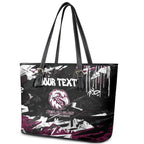 Personalized Manly Warringah Sea Eagles Leather Tote Bag Graffiti Grunge Abstract Urban Street Style Design