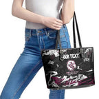 Personalized Manly Warringah Sea Eagles Leather Tote Bag Graffiti Grunge Abstract Urban Street Style Design
