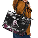 Personalized Manly Warringah Sea Eagles Leather Tote Bag Graffiti Grunge Abstract Urban Street Style Design
