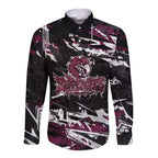 Personalized Manly Warringah Sea Eagles Long Sleeve Button Shirt Graffiti Grunge Abstract Urban Street Style Design