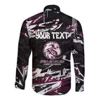 Personalized Manly Warringah Sea Eagles Long Sleeve Button Shirt Graffiti Grunge Abstract Urban Street Style Design