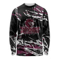 Personalized Manly Warringah Sea Eagles Long Sleeve Shirt Graffiti Grunge Abstract Urban Street Style Design