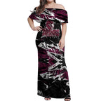 Personalized Manly Warringah Sea Eagles Off Shoulder Maxi Dress Graffiti Grunge Abstract Urban Street Style Design