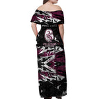 Personalized Manly Warringah Sea Eagles Off Shoulder Maxi Dress Graffiti Grunge Abstract Urban Street Style Design