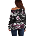 Personalized Manly Warringah Sea Eagles Off Shoulder Sweater Graffiti Grunge Abstract Urban Street Style Design