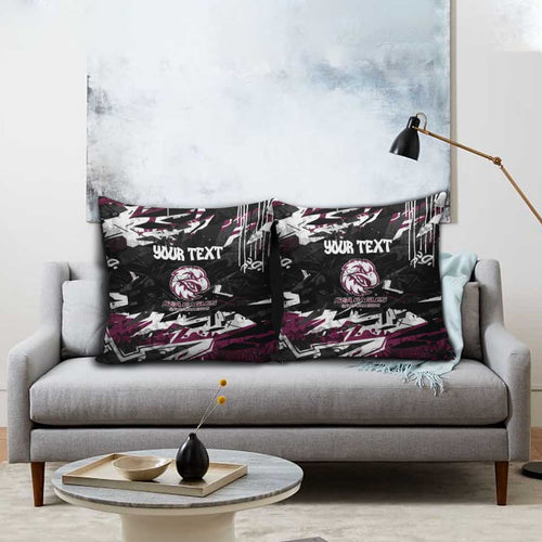 Personalized Manly Warringah Sea Eagles Pillow Cover Graffiti Grunge Abstract Urban Street Style Design