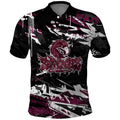 Personalized Manly Warringah Sea Eagles Polo Shirt Graffiti Grunge Abstract Urban Street Style Design