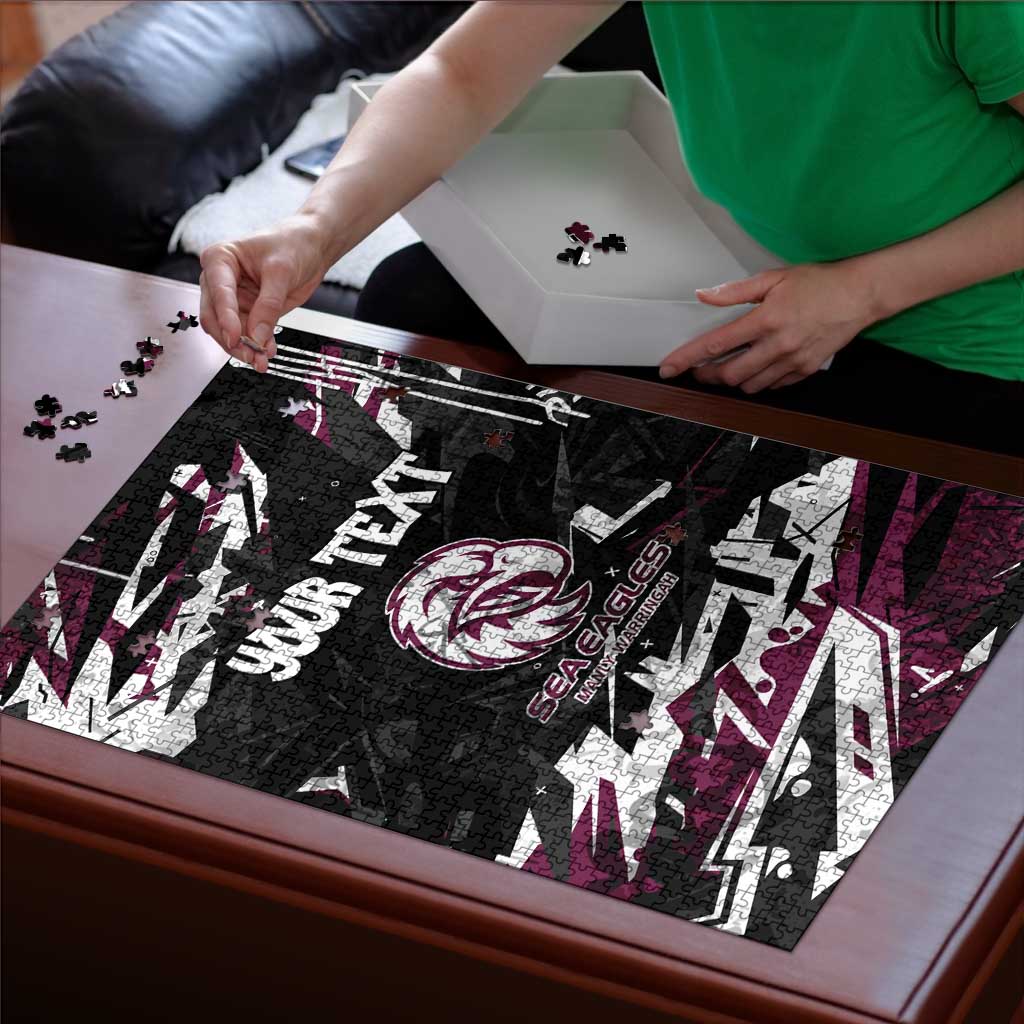 Personalized Manly Warringah Sea Eagles Puzzle Graffiti Grunge Abstract Urban Street Style Design