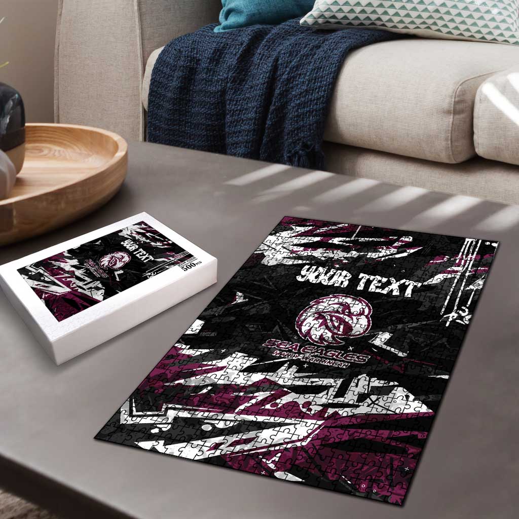 Personalized Manly Warringah Sea Eagles Puzzle Graffiti Grunge Abstract Urban Street Style Design