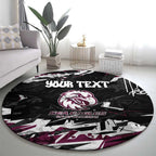 Personalized Manly Warringah Sea Eagles Round Carpet Graffiti Grunge Abstract Urban Street Style Design