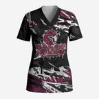 Personalized Manly Warringah Sea Eagles Scrub Top Graffiti Grunge Abstract Urban Street Style Design