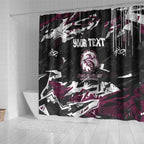 Personalized Manly Warringah Sea Eagles Shower Curtain Graffiti Grunge Abstract Urban Street Style Design
