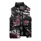 Personalized Manly Warringah Sea Eagles Sleeveless Puffer Jacket Graffiti Grunge Abstract Urban Street Style Design