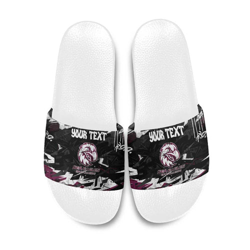 Personalized Manly Warringah Sea Eagles Slide Sandals Graffiti Grunge Abstract Urban Street Style Design
