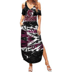 Personalized Manly Warringah Sea Eagles Summer Maxi Dress Graffiti Grunge Abstract Urban Street Style Design