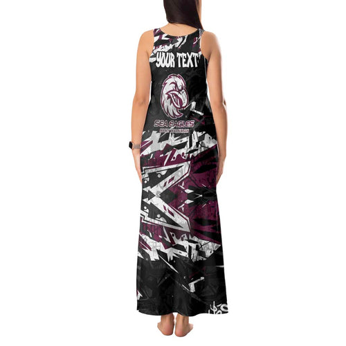 Personalized Manly Warringah Sea Eagles Tank Maxi Dress Graffiti Grunge Abstract Urban Street Style Design